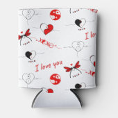 XOXO、私はあなたを愛し、ハート 缶クーラー (正面)