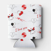 XOXO、私はあなたを愛し、ハート 缶クーラー (裏面)