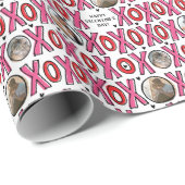 XOXO 3フォトカスタム紙バレンタインデー包装 ラッピングペーパー (ロールコーナー)