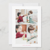 XOXO 3 Photo Valentines Day Card in Red & White 招待状 (裏面)