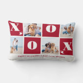 XOXO 4はっきりした写真モダンハッピーバレンタインデー ランバークッション (裏面)