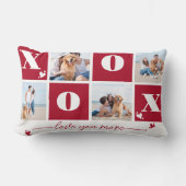 XOXO 4はっきりした写真モダンハッピーバレンタインデー ランバークッション (正面)