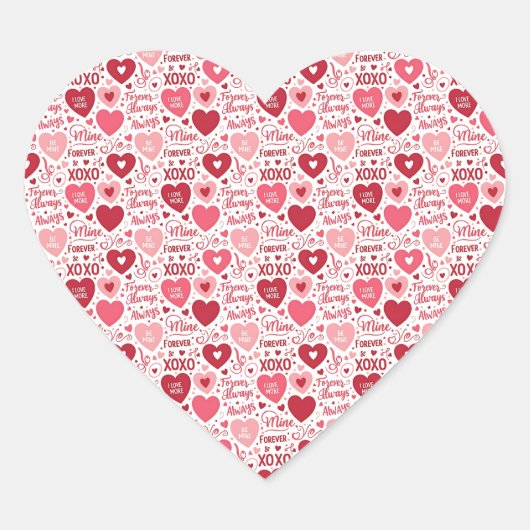 XOXO & Always Be Mine  ハートシール (正面)