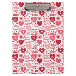 XOXO & Always Be Mine ピンク レッド クリップボード