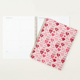 XOXO & Always Be Mine ピンク レッド プランナー手帳
