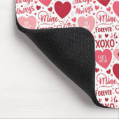 XOXO & Always Be Mine ピンク レッド マウスパッド (コーナー)