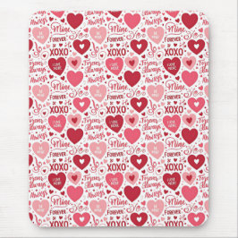XOXO & Always Be Mine ピンク レッド マウスパッド