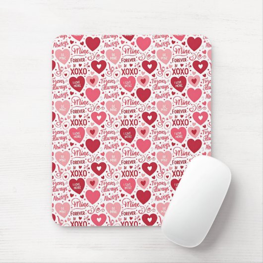 XOXO & Always Be Mine Pink Red マウスパッド (マウス)