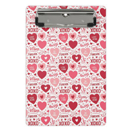 XOXO & Always Be Mine Pink Red ミニクリップボード