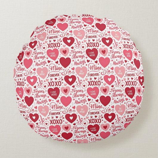 XOXO & Always Be Mine Valentine  ラウンドクッション (正面)