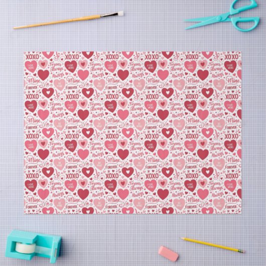 XOXO & Always Be Mine Valentine  薄葉紙 (クラフト)