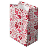 XOXO & Always Be Mine Valentine Wrapping Paper ミディアムペーパーバッグ (裏面アングル)