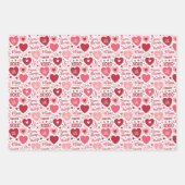 XOXO & Always Be Mine Valentine Wrapping Paper ラッピングペーパーシート (正面)