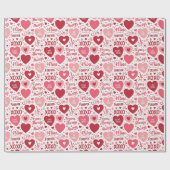 XOXO & Always Be Mine Valentine Wrapping Paper ラッピングペーパー (フラット)