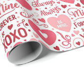 XOXO & Always Be Mine Valentine Wrapping Paper ラッピングペーパー (ロールコーナー)