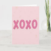 Xoxo Blush Pink Card カード (正面)