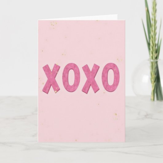 Xoxo Blush Pink Card カード (正面)