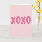 Xoxo Blush Pink Card カード (黄色い花)