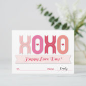 XOXO Classroom School Kids Valentine's Cards（XOXO教 招待状 (スタンド正面)