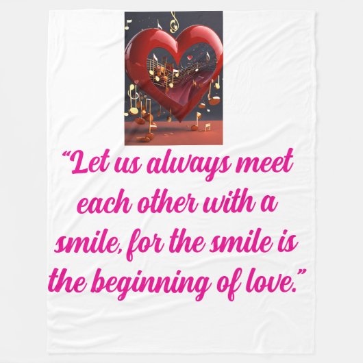 「XOXO Cozy:ソフト&ロマンチックな毛布」 フリースブランケット (正面)