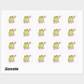 XOXO Frog Sticker Cute Frog Sending Kiss Romantic  スクエアシール (シート)