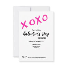 XOXO Galentine's Day PINK WHITE VALENTINESパーティー