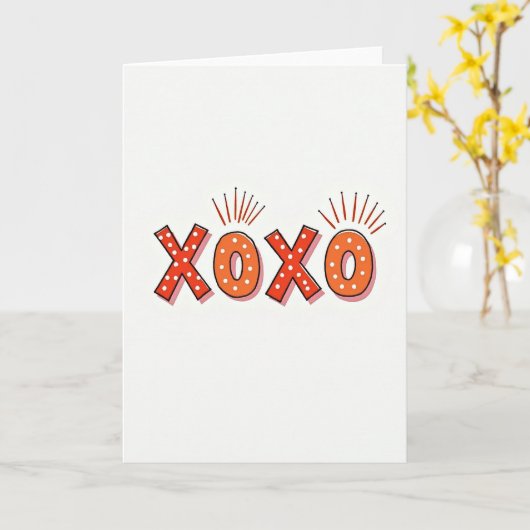 Xoxo Graphic Love Card カード (黄色い花)