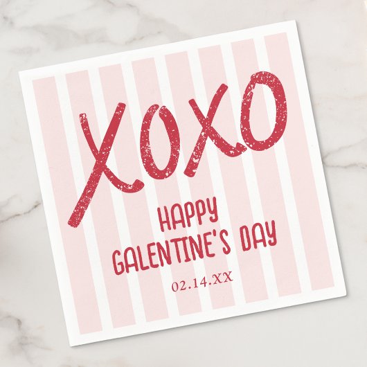 XOXO Hand Drawn Galentine’s Day Party スタンダードカクテルナプキン