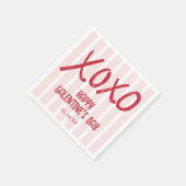 XOXO Hand Drawn Galentine’s Day Party スタンダードカクテルナプキン (角)