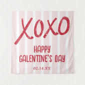 XOXO Hand Drawn Galentine’s Day Party タペストリー (正面)