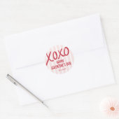 XOXO Hand Drawn Galentine’s Day Party ラウンドシール (封筒)