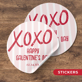 XOXO Hand Drawn Galentine’s Day Party ラウンドシール