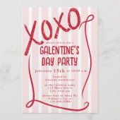 XOXO Hand Drawn Galentine’s Day Party 招待状 (正面)