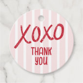 XOXO Hand Drawn Galentine’s Day Party Thank You フェイバータグ (正面)