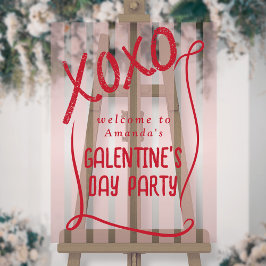 XOXO Hand Drawn Galentine’s Day Party Welcome アクリルサイン