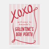 XOXO Hand Drawn Galentine’s Day Party Welcome アクリルサイン (正面)