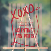 XOXO Hand Drawn Galentine’s Day Party Welcome アクリルサイン (ニュートラル)