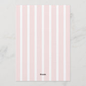 XOXO Hand Drawn Pink Bridal Shower Party 招待状 (裏面)