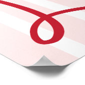 XOXO Hand Drawn Pink Bridal Shower Welcome ポスター (角)