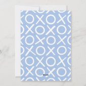 XOXO Happy Valentine's Day Photo Blue Modern シーズンカード (裏面)