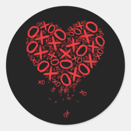XOXO Heart  ラウンドシール