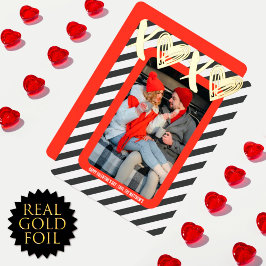 XOXO Heart Couple Photo Valetine's Real Gold 箔シーズンカード