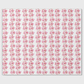 XOXO Heart Valentines Day Love Wrapping Paper ラッピングペーパー (フラット)