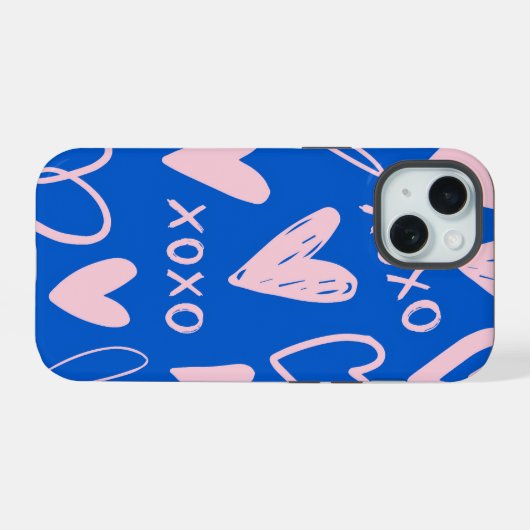 XOXO Hearts iPhone 15 Case 15ケース (裏面横)