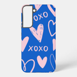 XOXO Hearts Samsung Galaxy 22+ Phone Case S22+ケース
