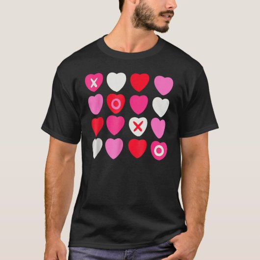 XOXO Hearts Valentine's Day for Him Her Kids Tシャツ (正面)