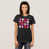 XOXO Hearts Valentine's Day  for Him Her Kids Tシャツ (正面フル)