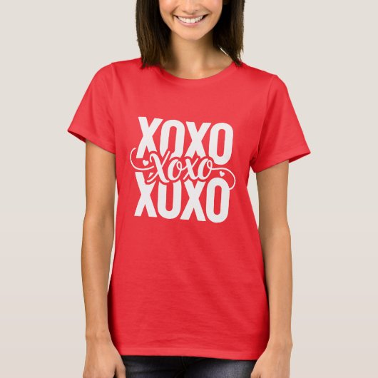 XOXO Hearts Valentine's Day  Tシャツ (正面)