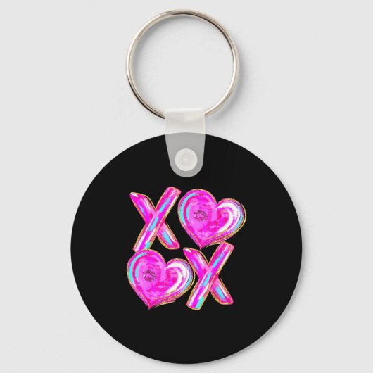 Xoxo Hearts Valentine's Day Women Girls Vday  キーホルダー (正面)