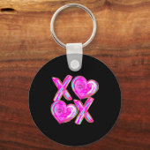 Xoxo Hearts Valentine's Day Women Girls Vday  キーホルダー (正面)